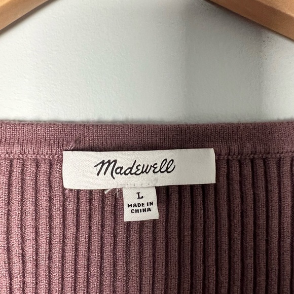Madewell Ribbed Square Neck Crop Top Purple Women’s Large - Picture 4 of 4